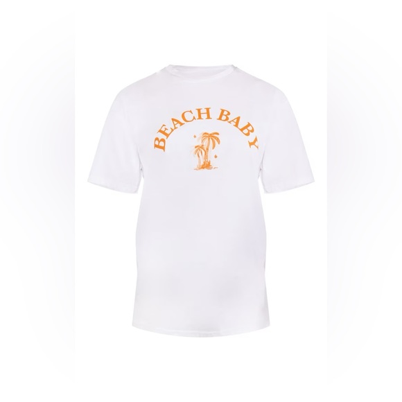 White Beach Baby Print T Shirt 🍊 - Picture 5 of 8